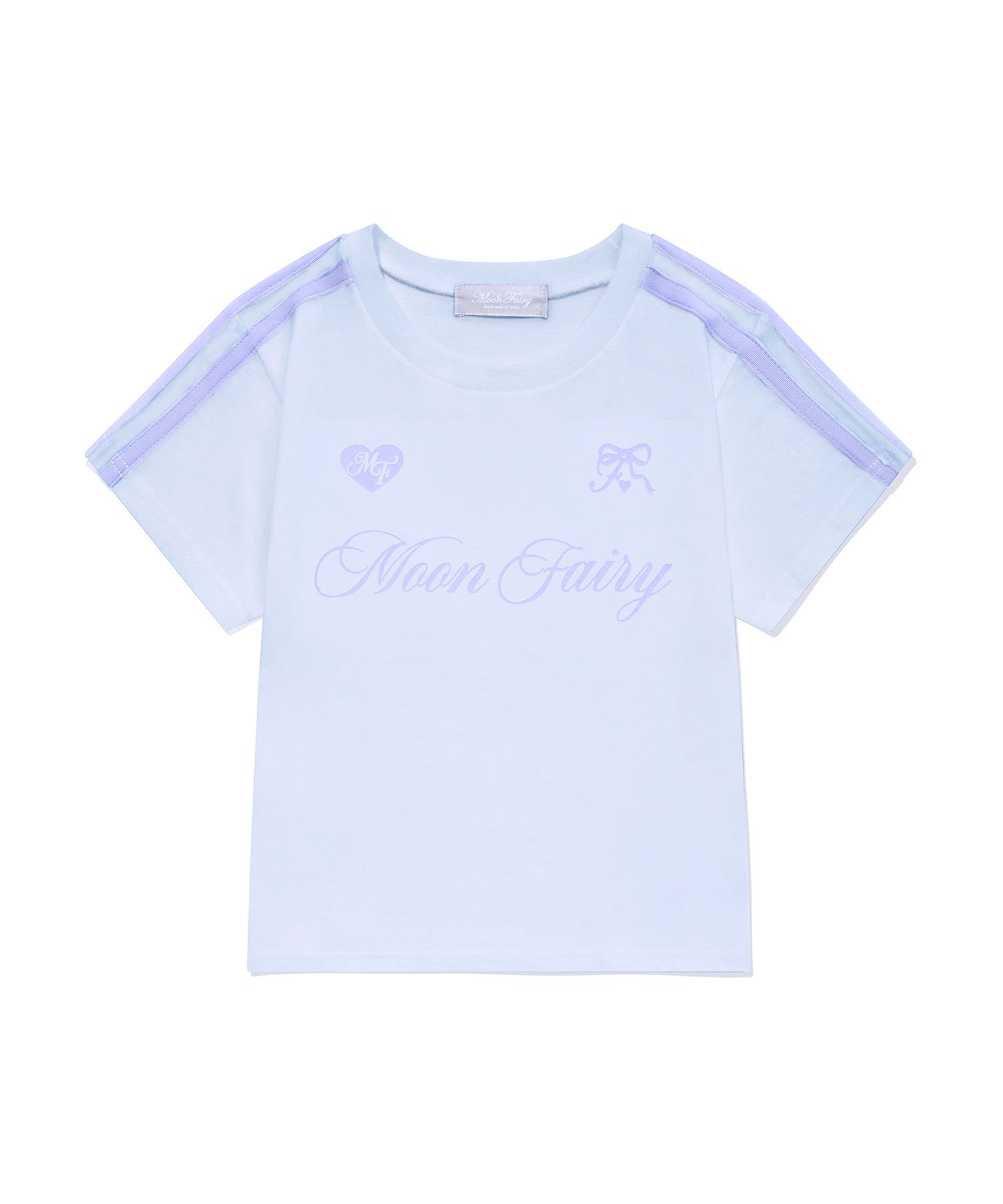 ♥ MOON FAIRY ♥MF FAIRY LINE CROP TEE MUSINSA | MOON FAIRY MF Fairy Line Crop T-Shirt-Sky Blue