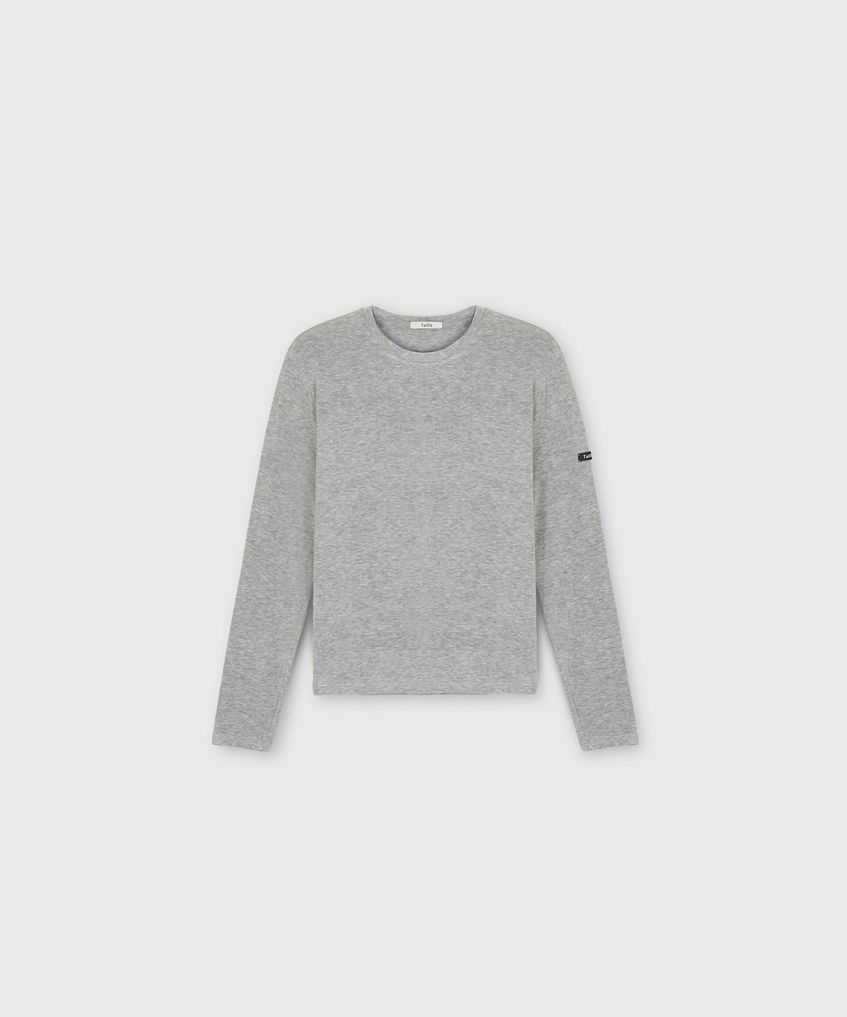 타일레(TAILLE) CLEAR JERSEY LONG SLEEVE TOP GREY MELANGE