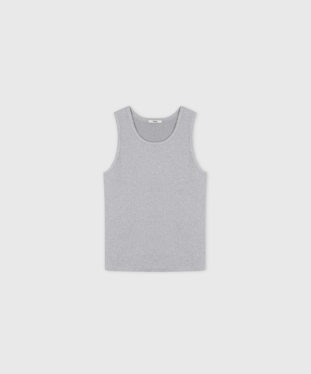 타일레(TAILLE) INSIGNIA RIB SLEEVELESS TOP GREY MELANGE