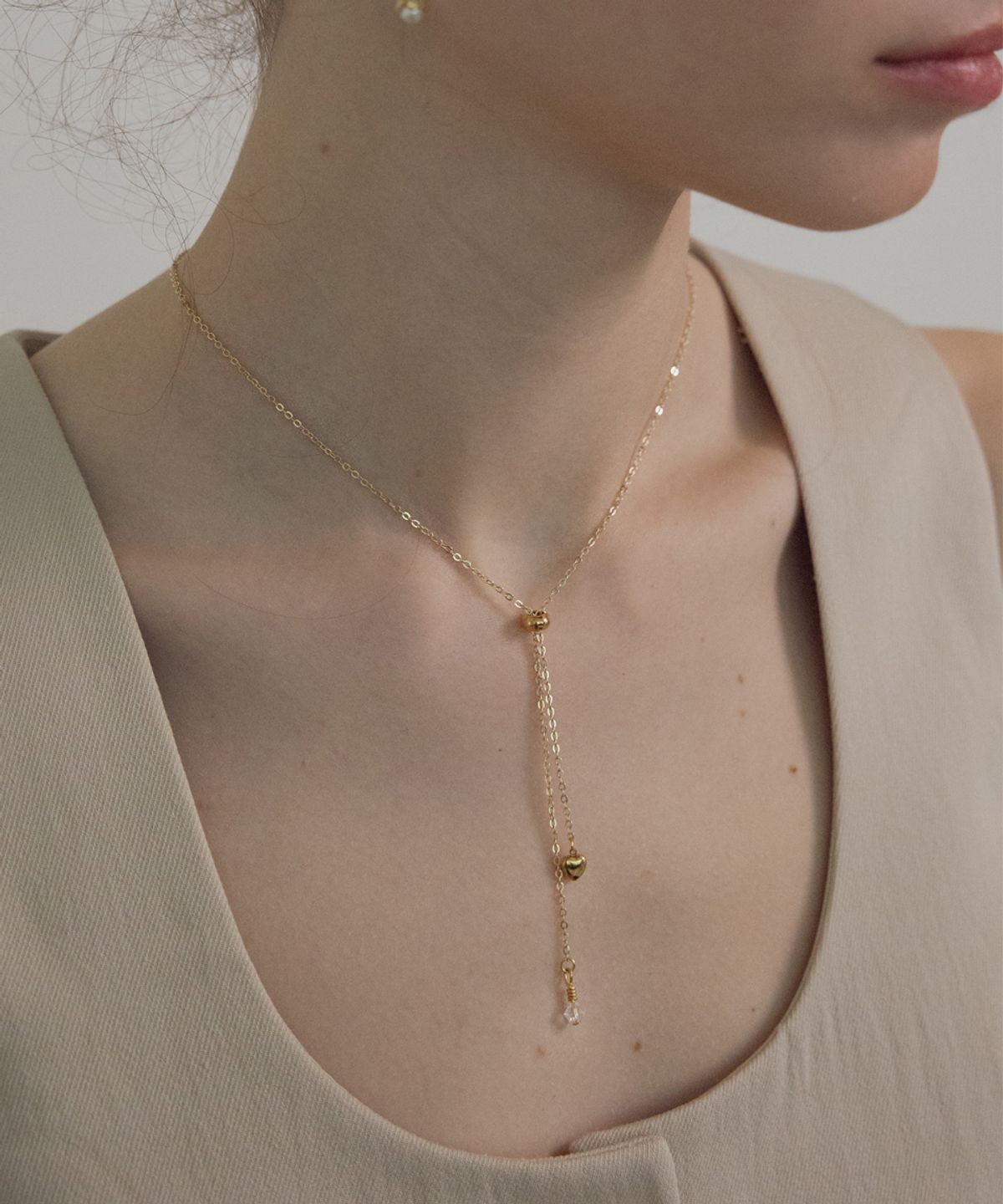 메리모티브(MERRYMOTIVE) Love and bright surgical chain necklace