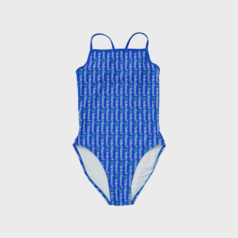 ORG STRIPE SWIMSUIT - BLUE