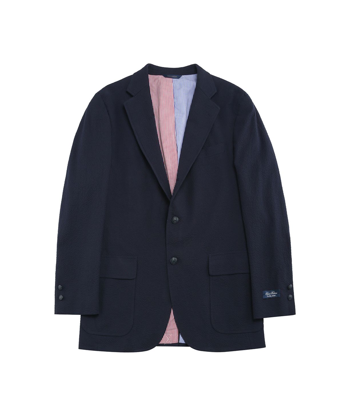 브룩스 브라더스(BROOKS BROTHERS) 트레디셔널핏 시어서커 3버튼 블레이저 (네이비) (BBJBMM7734QES)