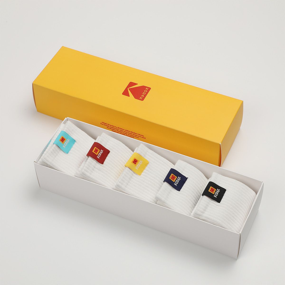 코닥(KODAK) 컬러 라벨 크루 삭스 5PC