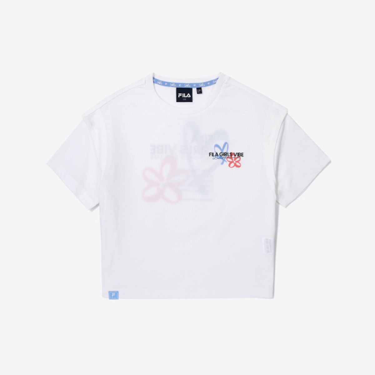 휠라 키즈(FILA KIDS) Girls 그래픽 티셔츠(FK2RSG2304FOWH)