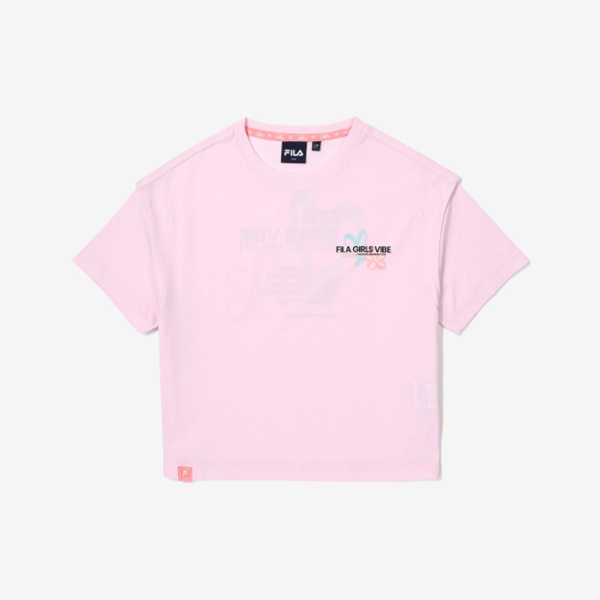 휠라 키즈(FILA KIDS) Girls 그래픽 티셔츠(FK2RSG2304FSPN)