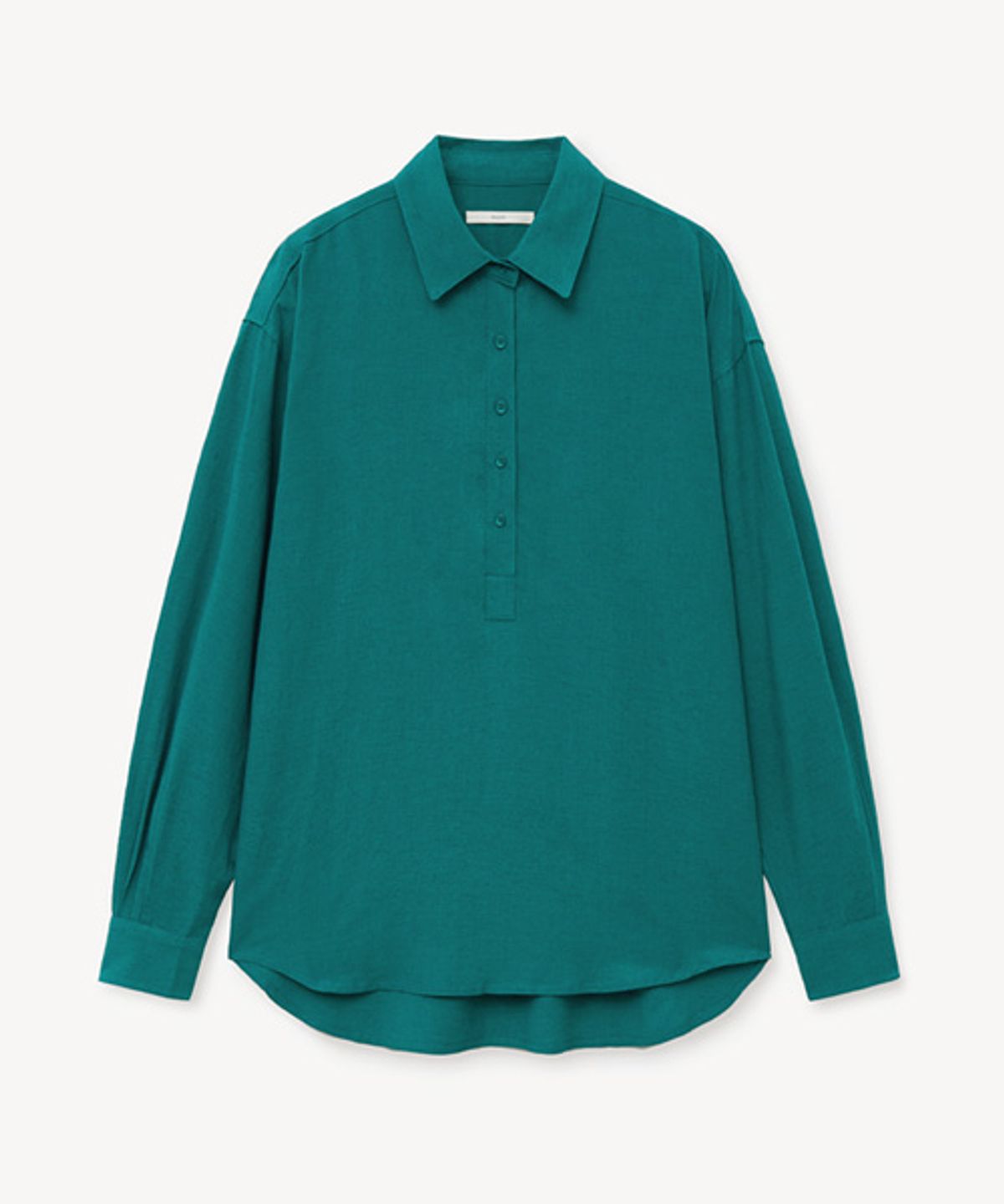 리디피(RIDIFI) LOOSE-PIT BUTTON SHIRT_BLUEGREEN