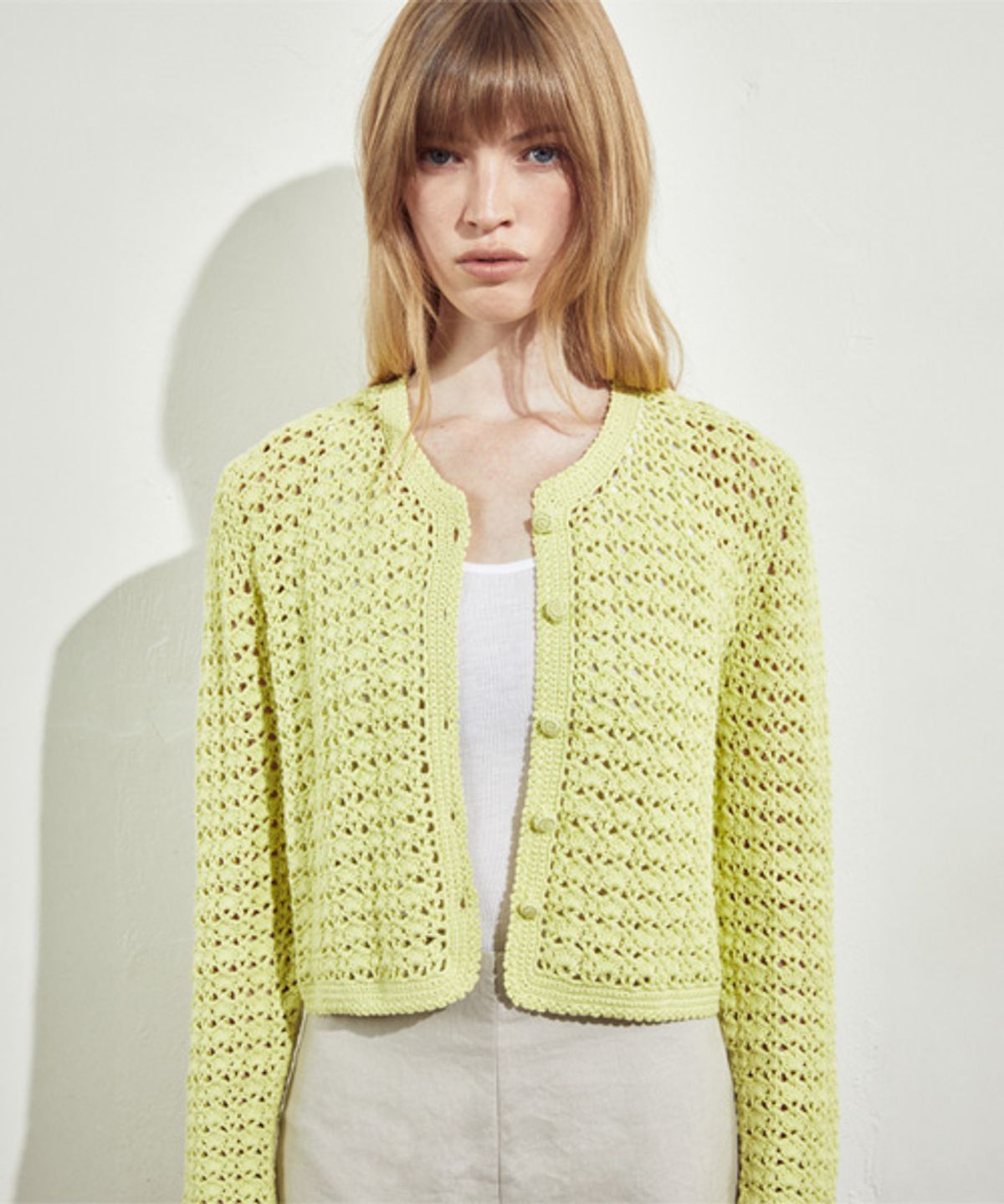 리디피(RIDIFI) HANDMADE CROCHET KNIT JACKET_GREEN