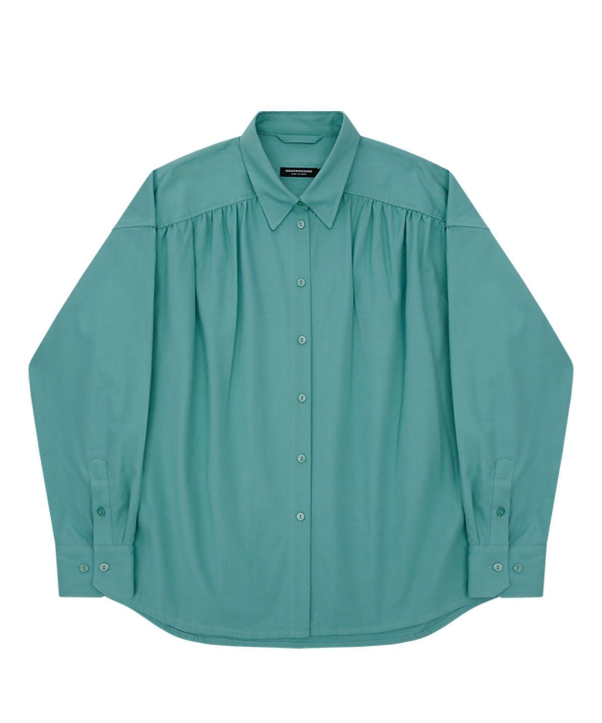 홍우성(HONGWOOSUNG) SHIRRING STITCHES SLEEVE SHIRTS_MINT