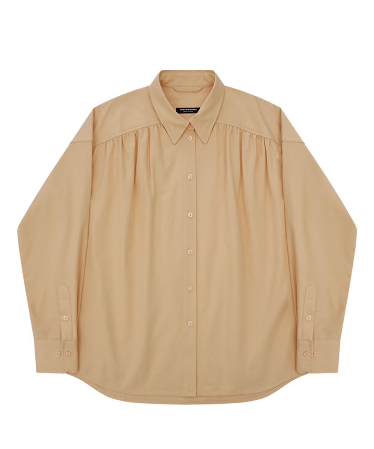 홍우성(HONGWOOSUNG) SHIRRING STITCHES SLEEVE SHIRTS_YELLOW