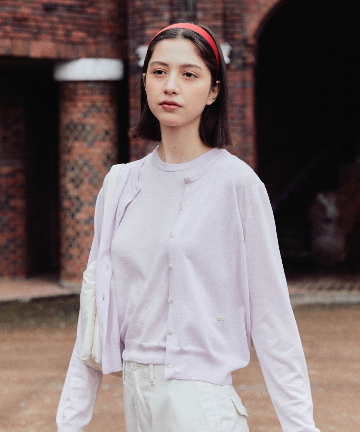 튜드먼트(TTUDEMENT) ESSENTIAL CARDIGAN SET-UP LAVENDER