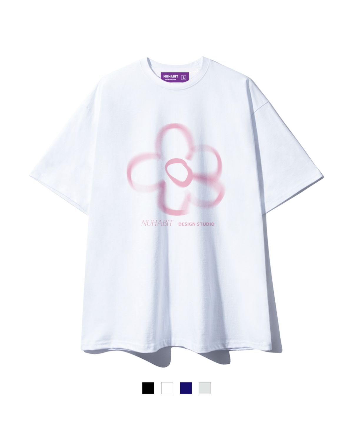 뉴해빗(NUHABIT) N/H BLUR FLOWER 오버핏 반팔 (SOS2-4NH1219)