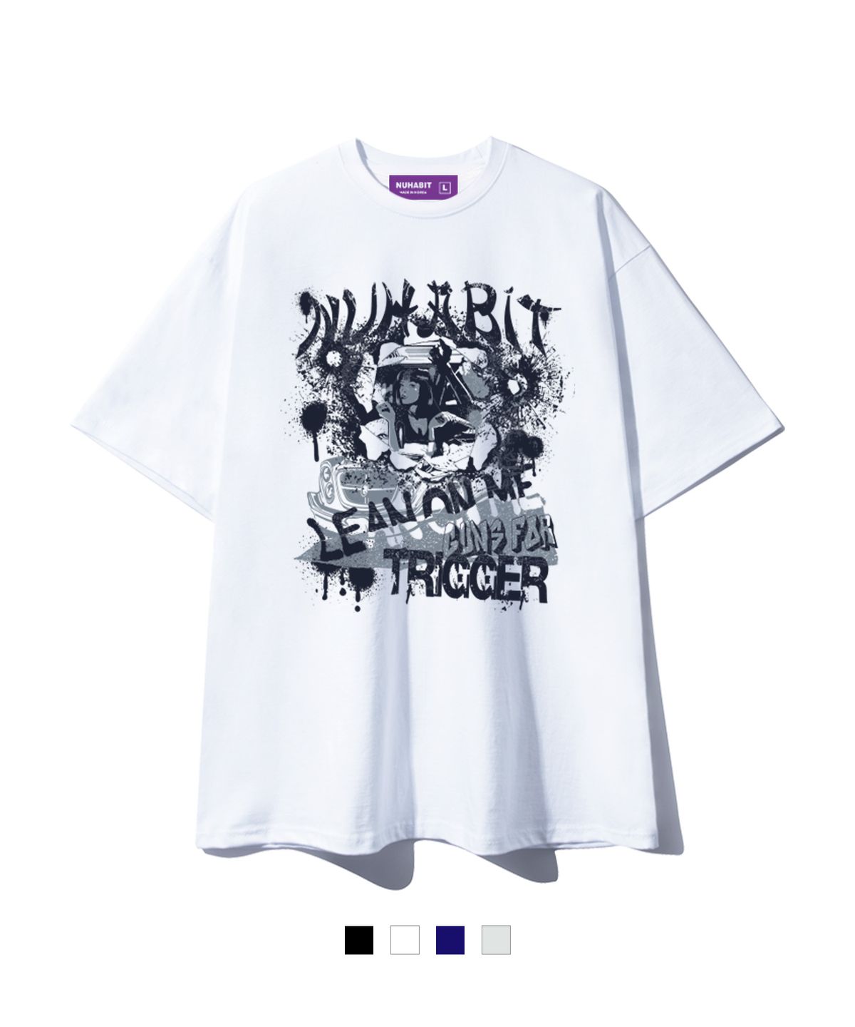 뉴해빗(NUHABIT) N/H TRIGGER 오버핏 반팔 (SOS2-4NH1216)