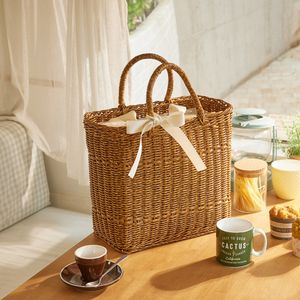 라탄 피크닉 캠핑 도시락 바구니 런치 쿨러백