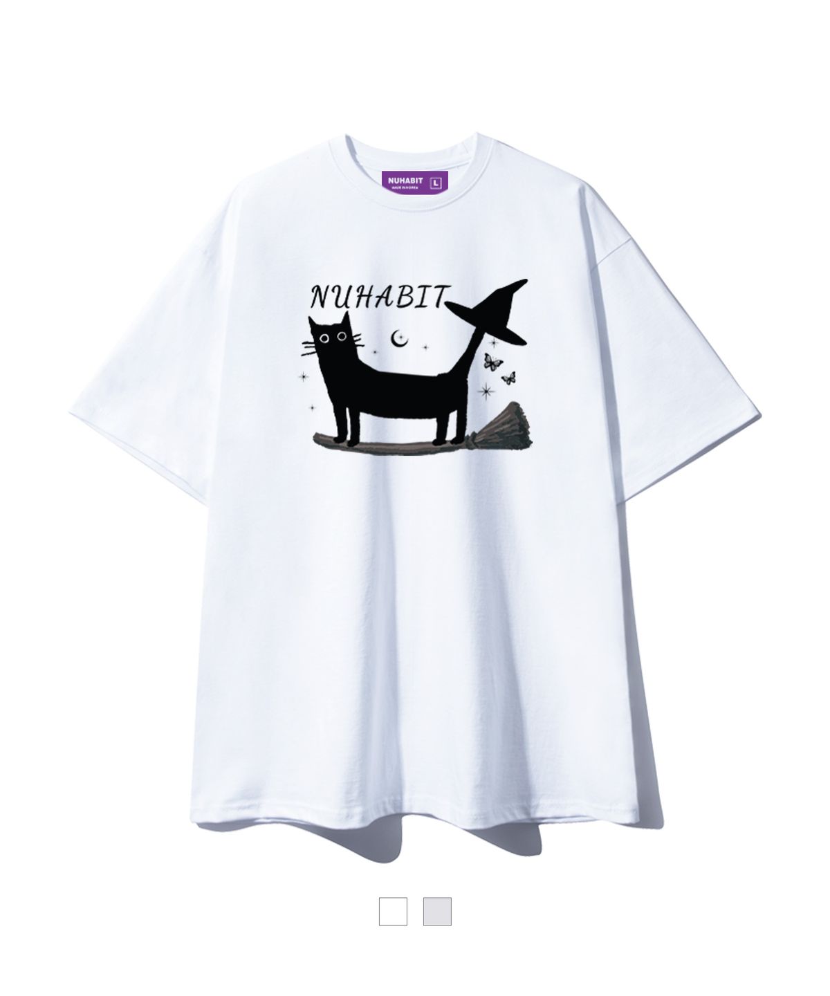 뉴해빗(NUHABIT) N/H A WITCHS CAT 오버핏 반팔 (GOS2-4NH1194)