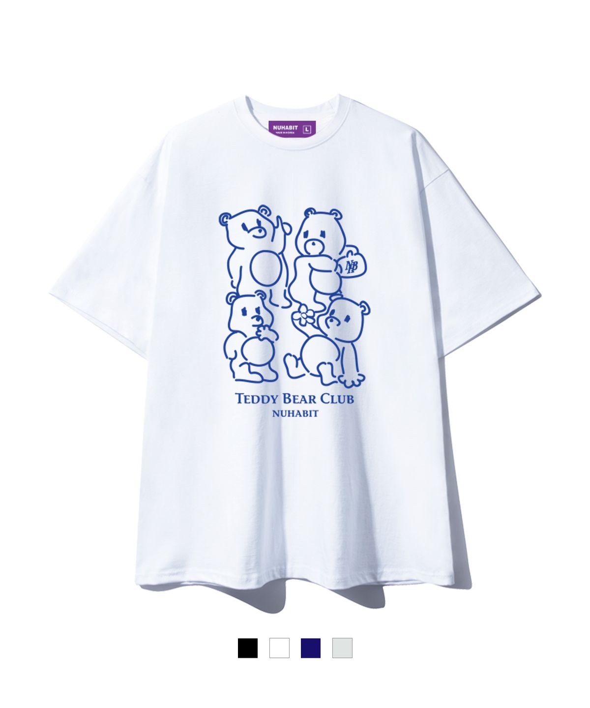뉴해빗(NUHABIT) N/H BEARCLUB 오버핏 반팔 (SOS2-2NH1111)