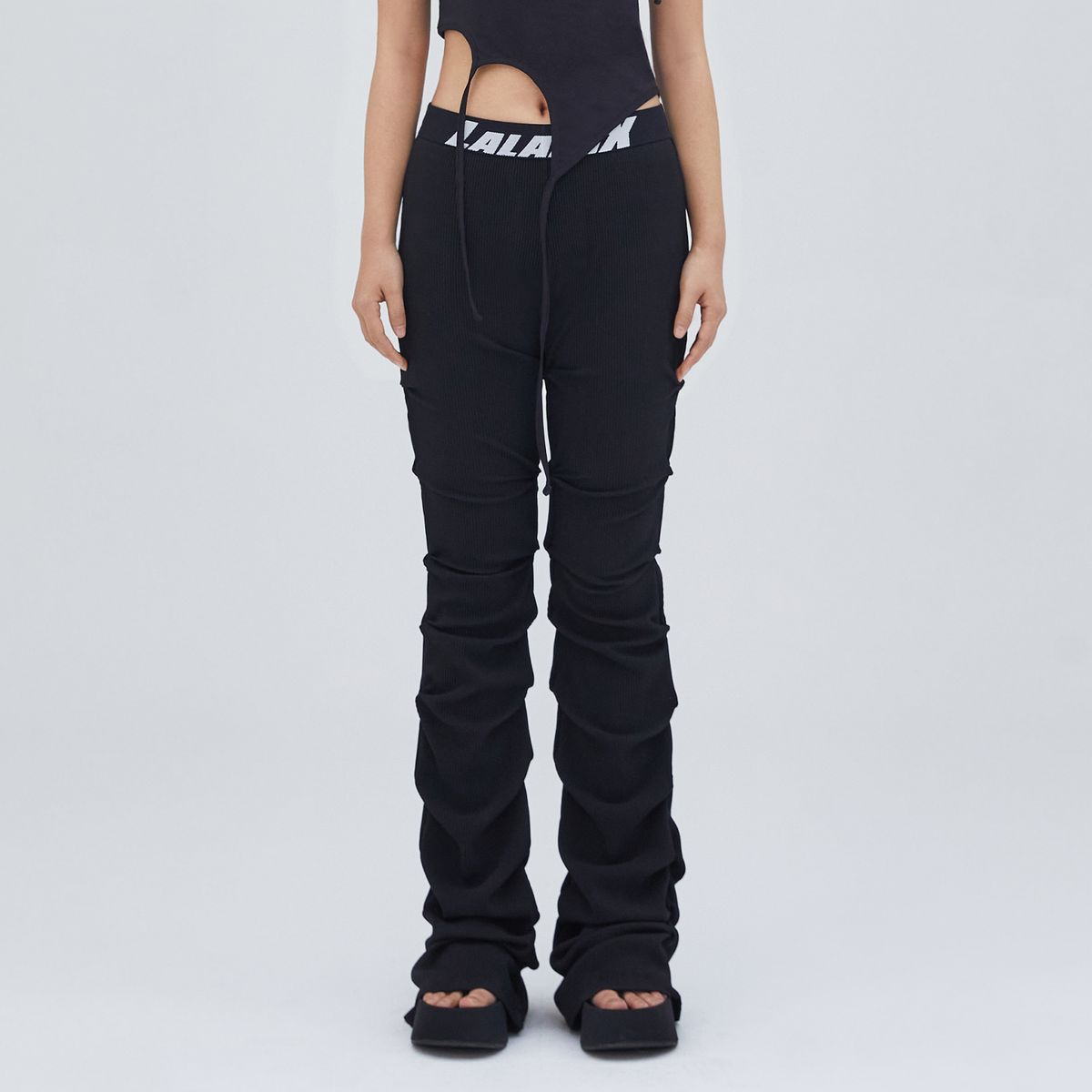 라라폭스(LALAFOX) SHIRRING PANTS BLACK BQ2WP015