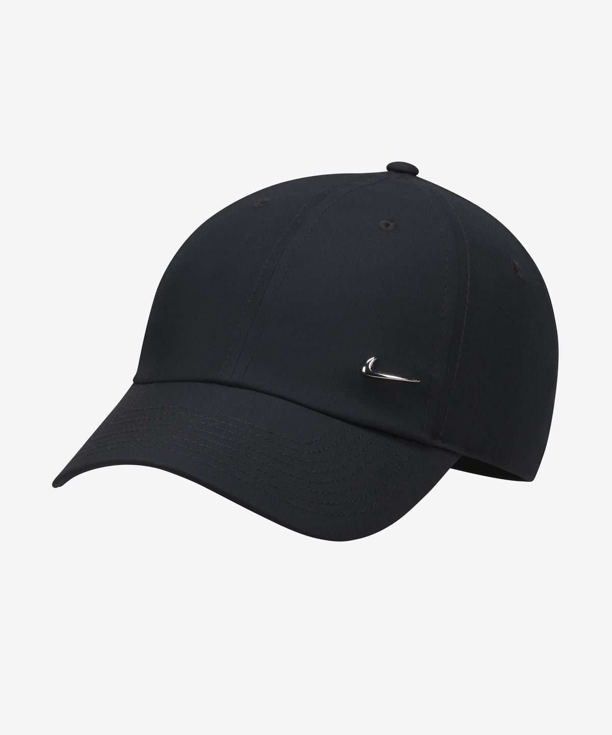 나이키(NIKE) 드라이 핏 클럽 언스트럭처 메탈 스우시 캡 - 블랙:메탈릭 실버 / FB5372-010
