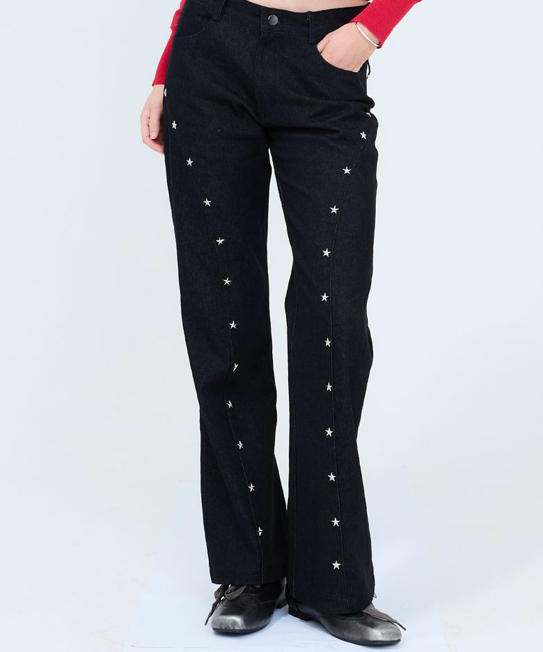 RT BOOTSCUT PANTS(BLACK)