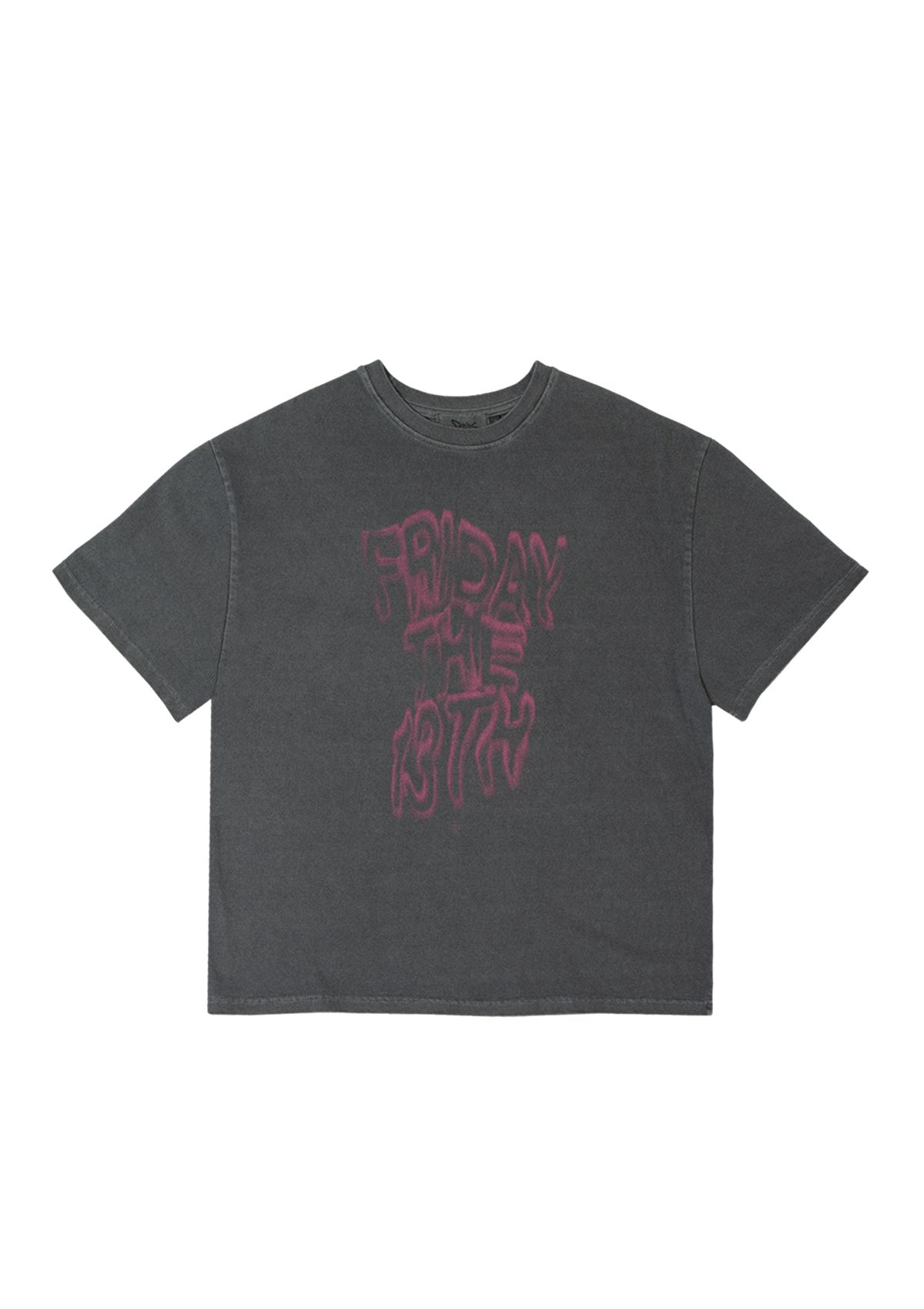 세니크(SENIK) Wavy 13th pigment t-shirts - Chacoal