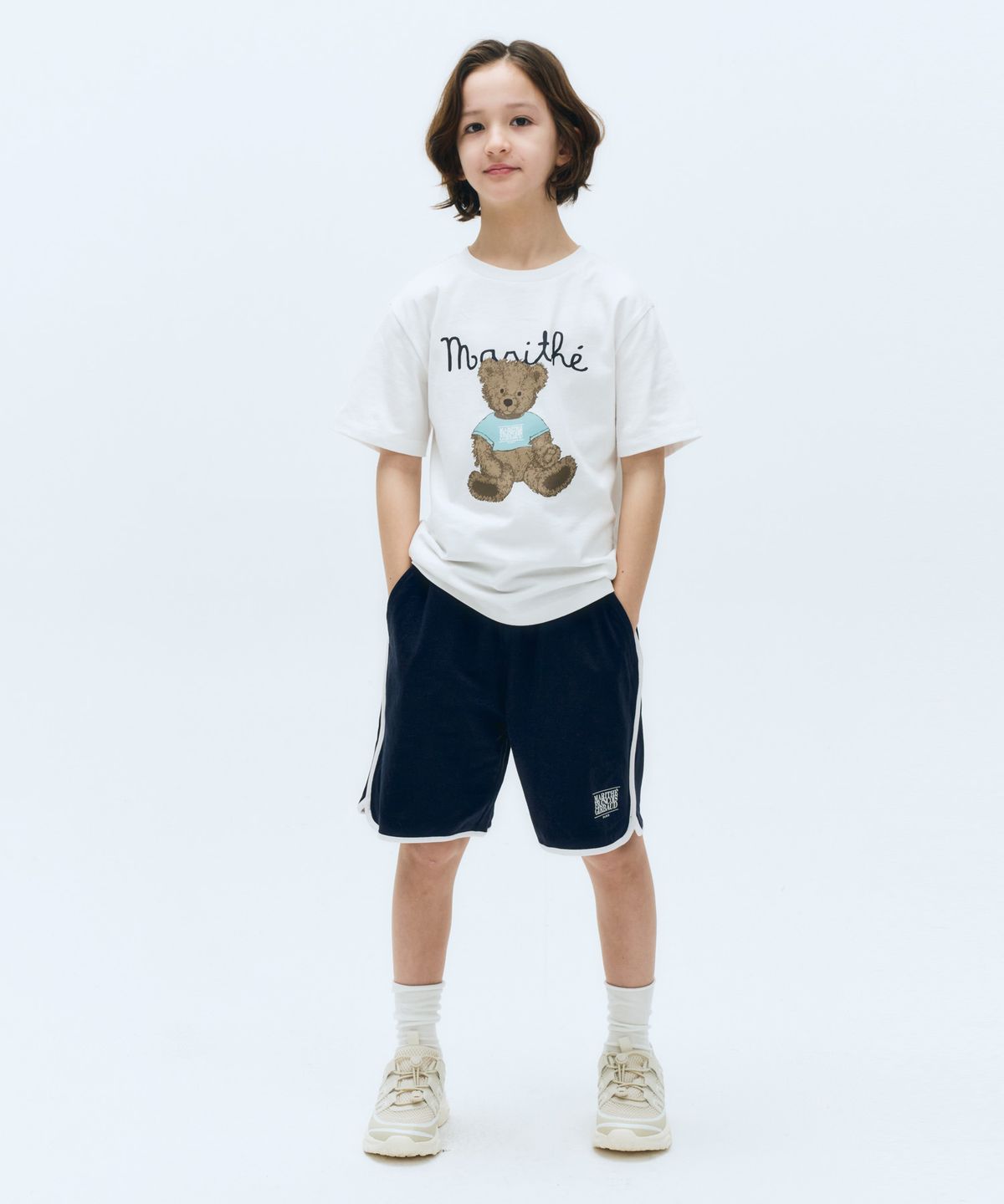 마리떼 키즈(MARITHÉ KIDS) KIDS JERSEY SWEAT SHORTS navy