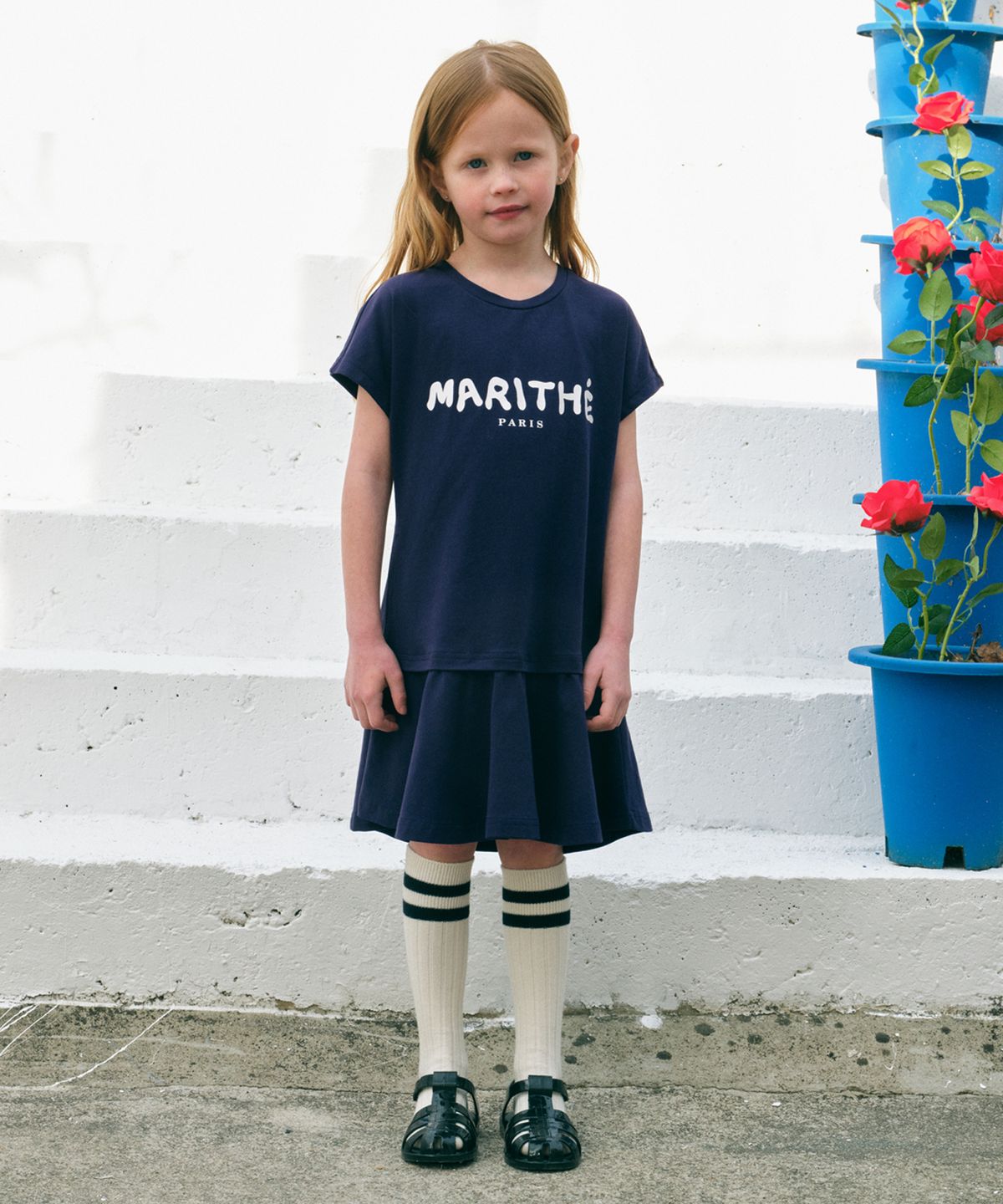 마리떼 키즈(MARITHÉ KIDS) ENFANT JERSEY ONEPIECE navy