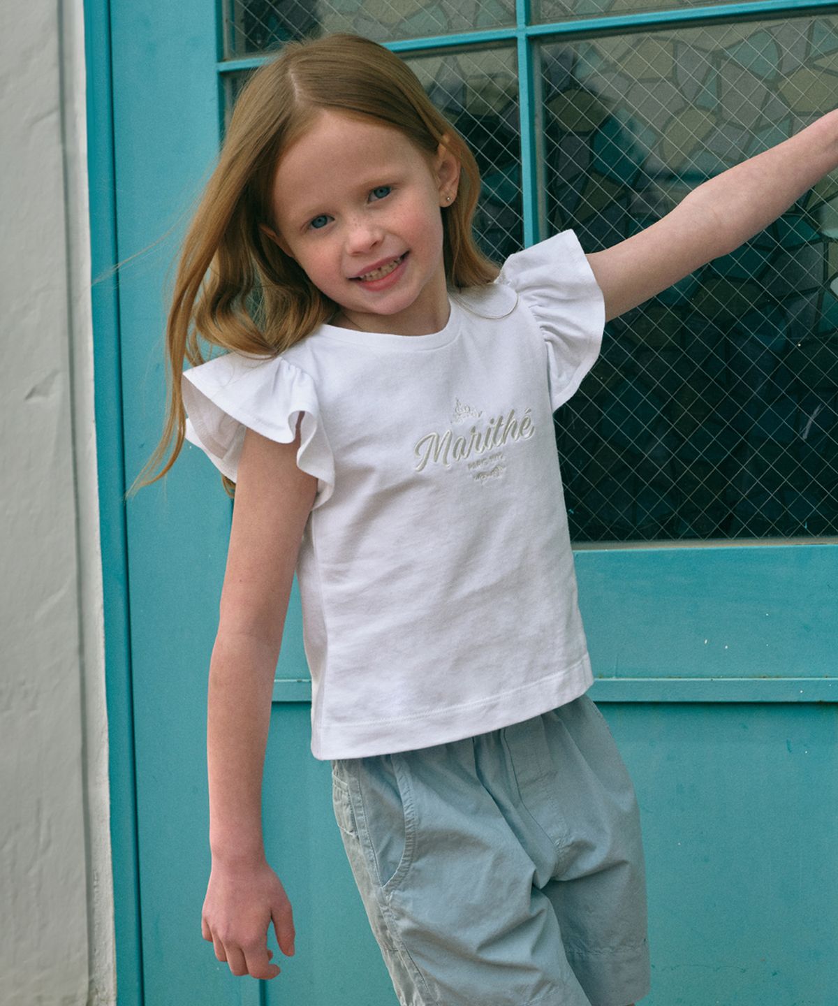 마리떼 키즈(MARITHÉ KIDS) ENFANT W FRILL TEE white