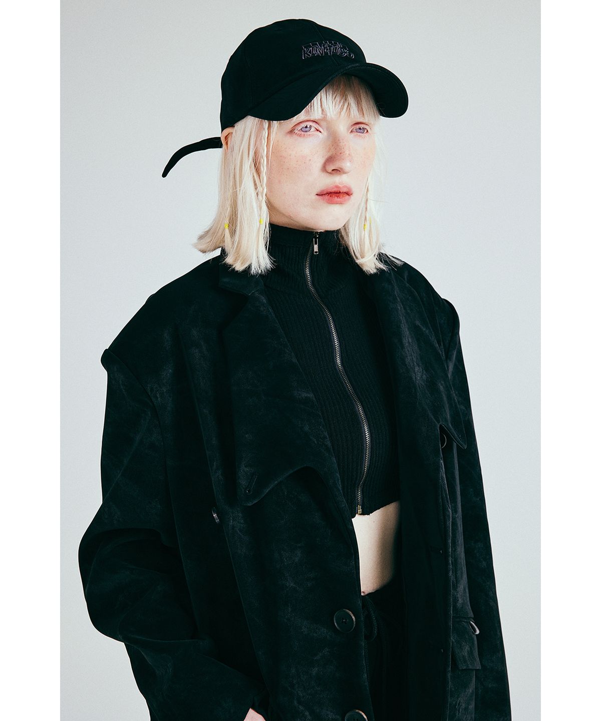 키네티클로(KINETICLO) 모빌 로고 레자 볼캡 모자(BLACK)