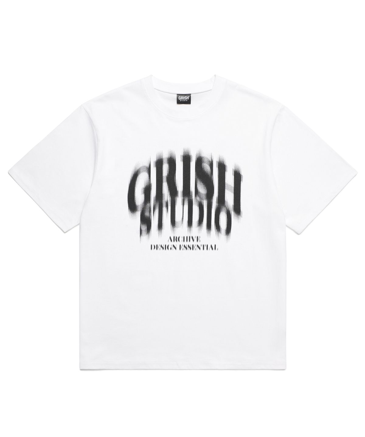 그리쉬(GRISH) 시그니쳐 블러 로고 티셔츠 화이트