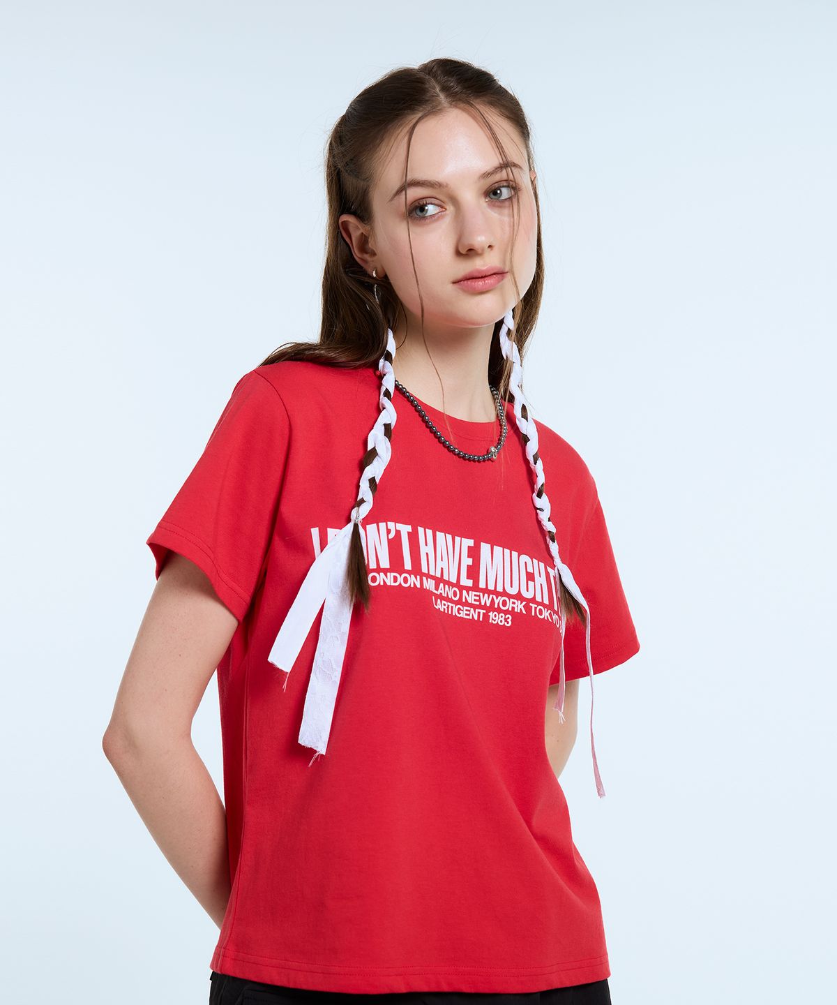 라티젠(LARTIGENT) L11 MUCH TIME T-SHIRT(RED)