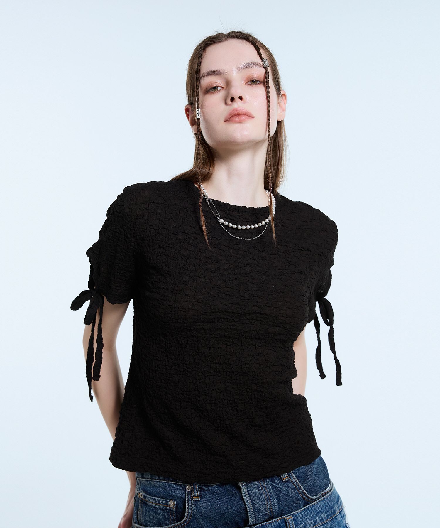 LARTIGENT☆L11 SHIRRING T-SHIRT MUSINSA | LARTIGENT L11 SHIRRING T-SHIRT(BLACK)