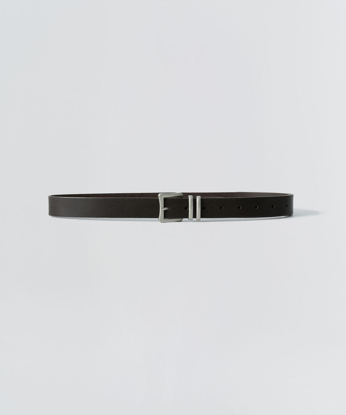 이지오(EZIO) Modern Square Leather Belt_Brown