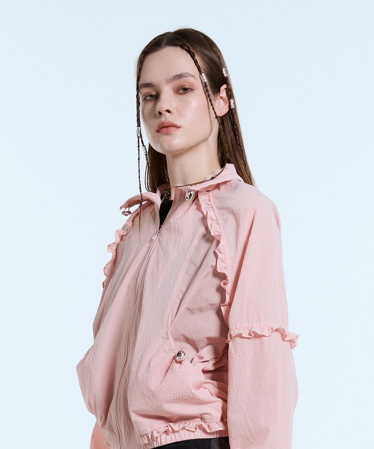 라티젠(LARTIGENT) L11 FRILL WINDBREAKER(PINK)