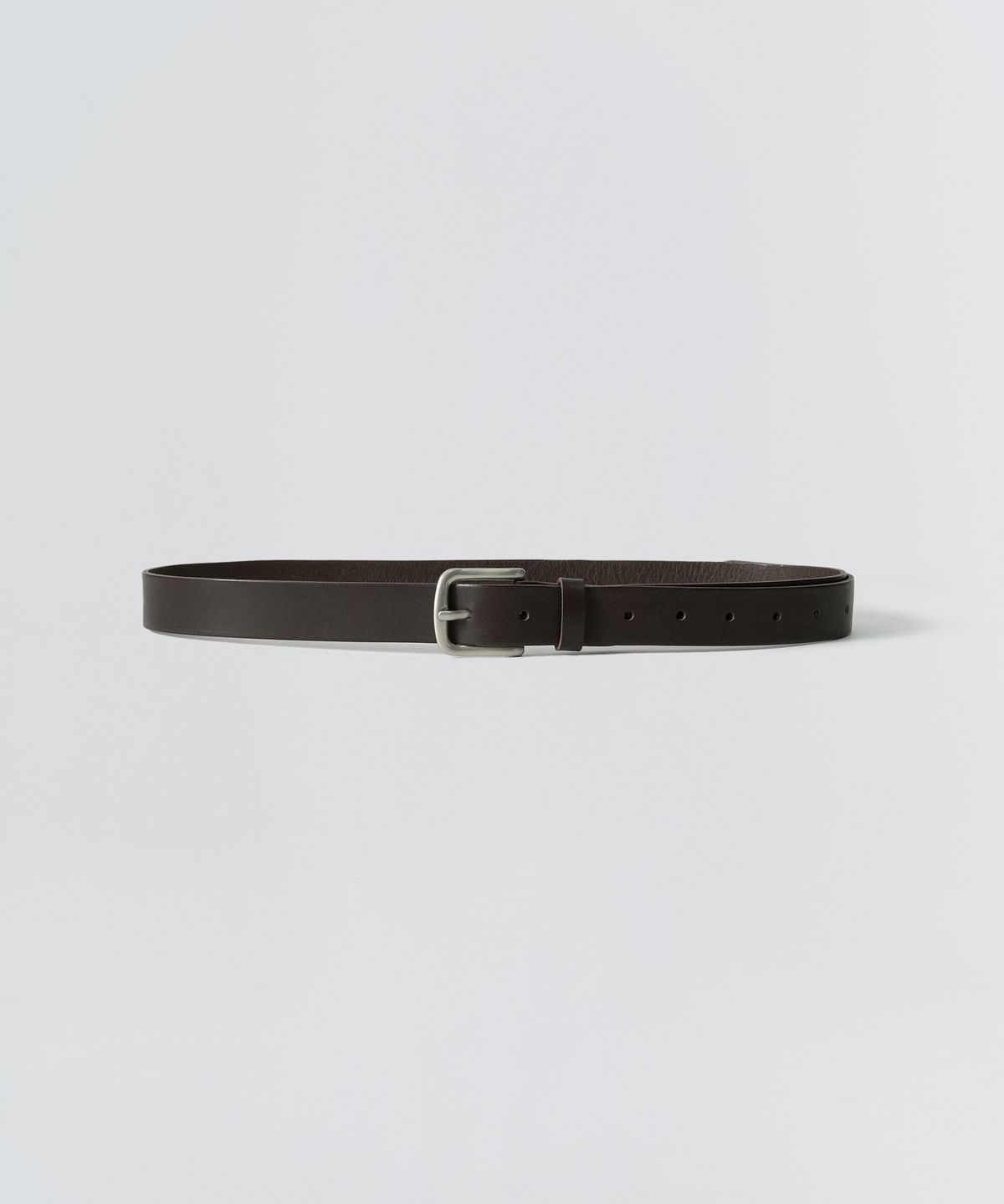 이지오(EZIO) Minimal Mono Leather Belt_Brown