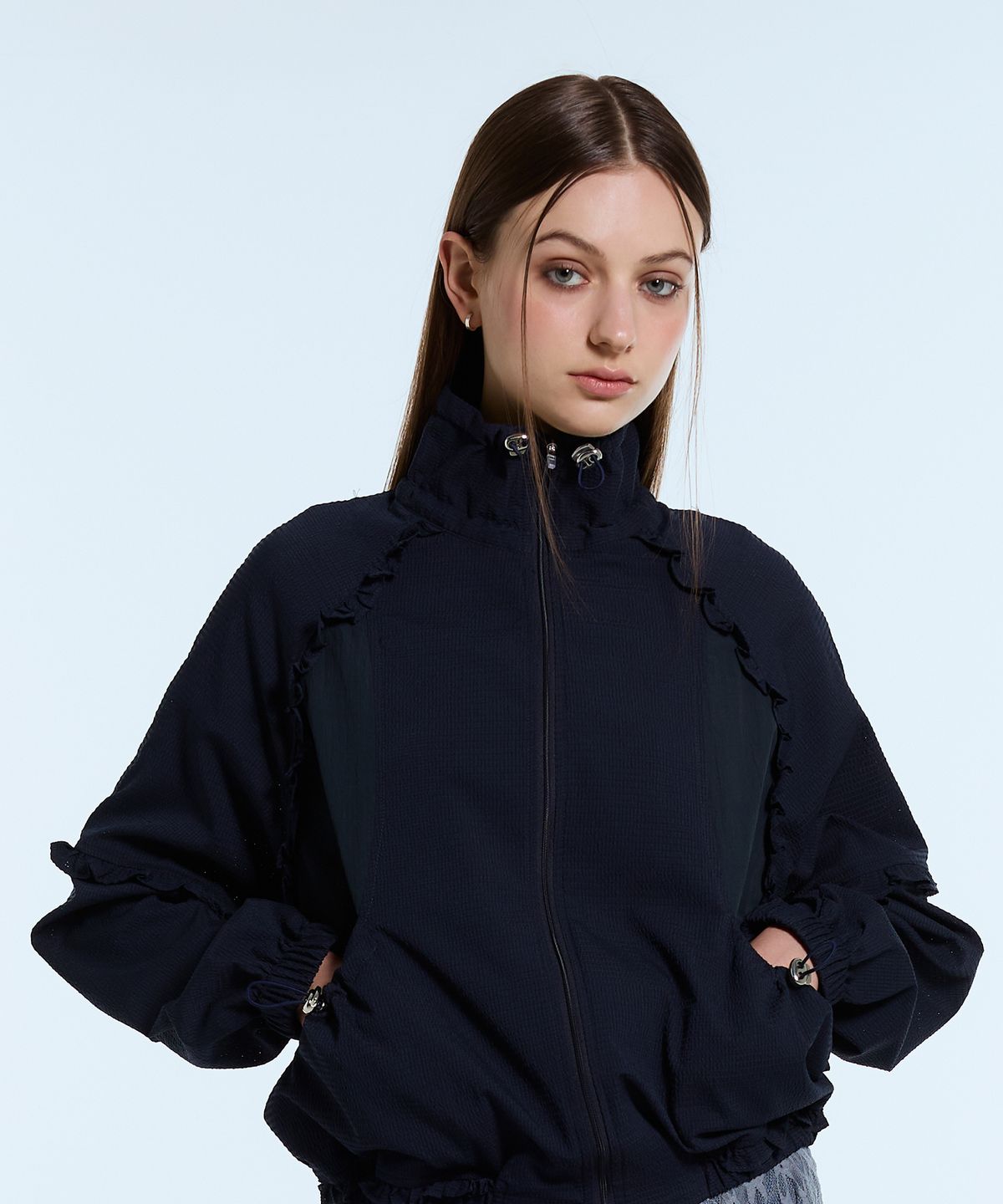 라티젠(LARTIGENT) L11 FRILL WINDBREAKER(NAVY)