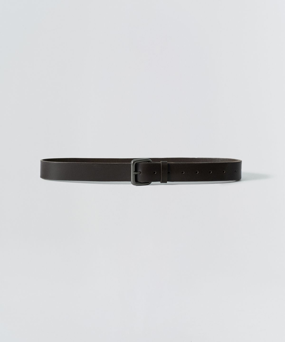 이지오(EZIO) Vintage Square leather belt_Brown