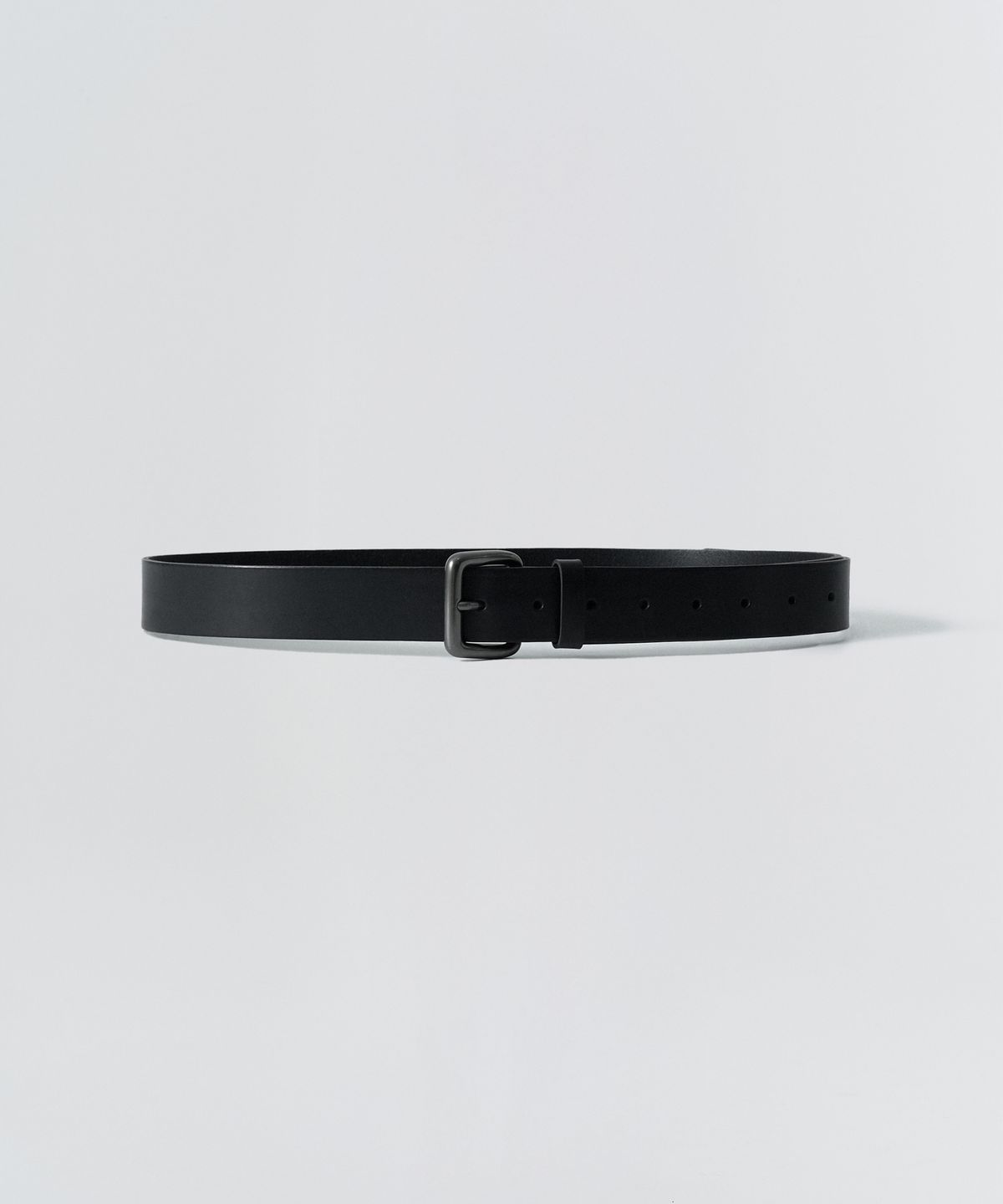 이지오(EZIO) Vintage Square leather belt_Black
