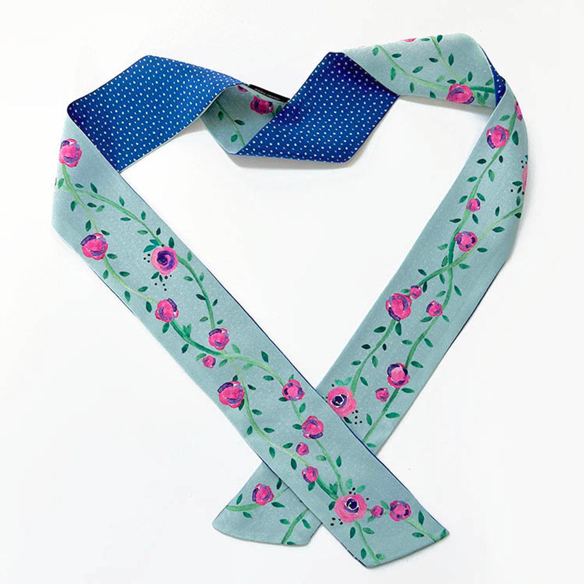 마레트라(MARAETHRA) Rose Pop Silk Tie Scarf 로즈 팝 실크 타이 스카프