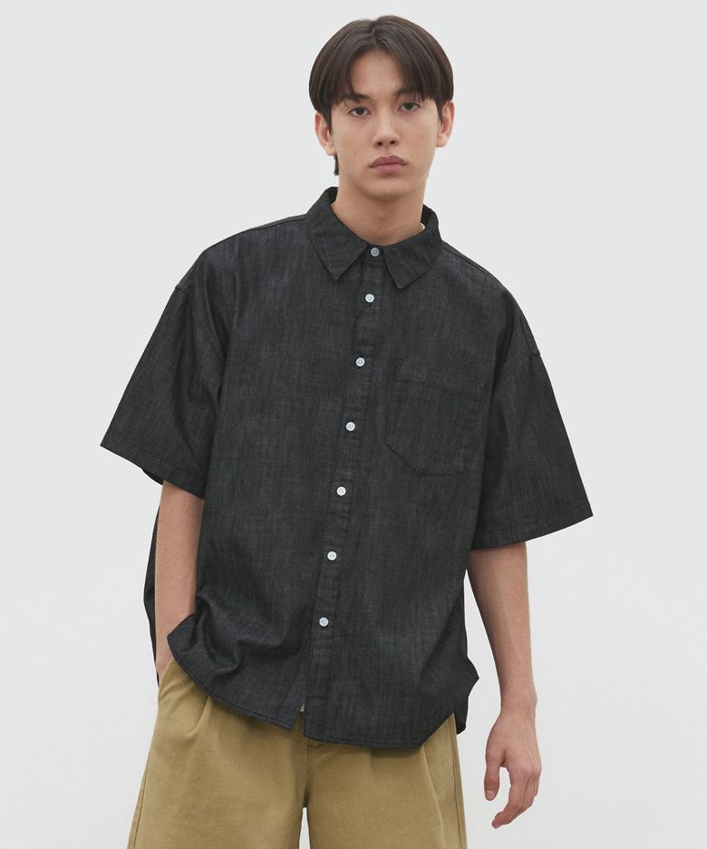 Over Denim Short Shirts DCSH004Black