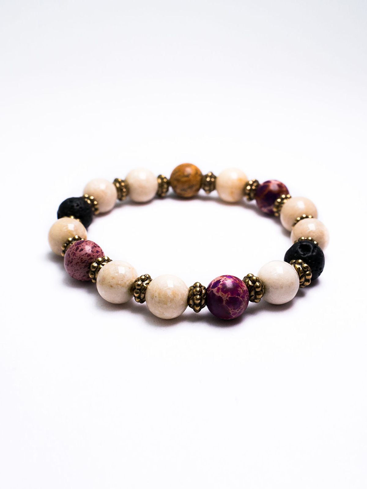 하랑(HARANG) HR 279B_Gemstone Beads Bracelet (Purple)