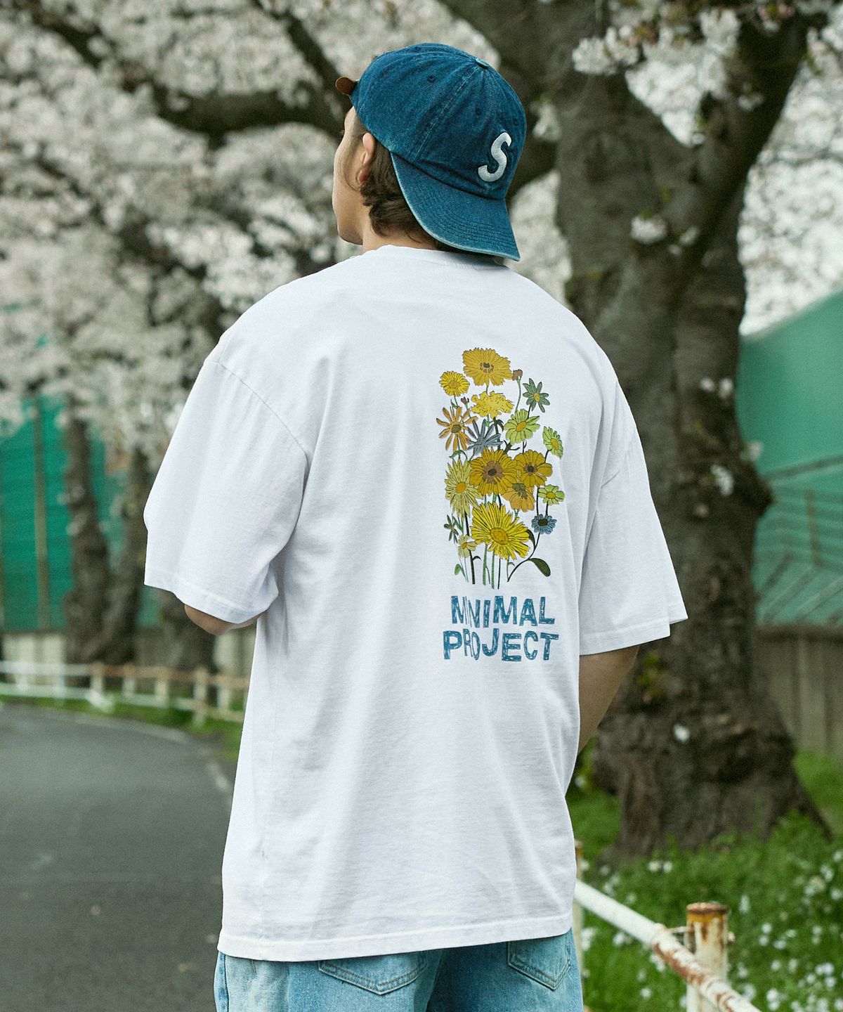 미니멀프로젝트(MINIMALPROJECT) 플라워 프린팅 피그먼트 반팔티셔츠 MST155 [WHITE]