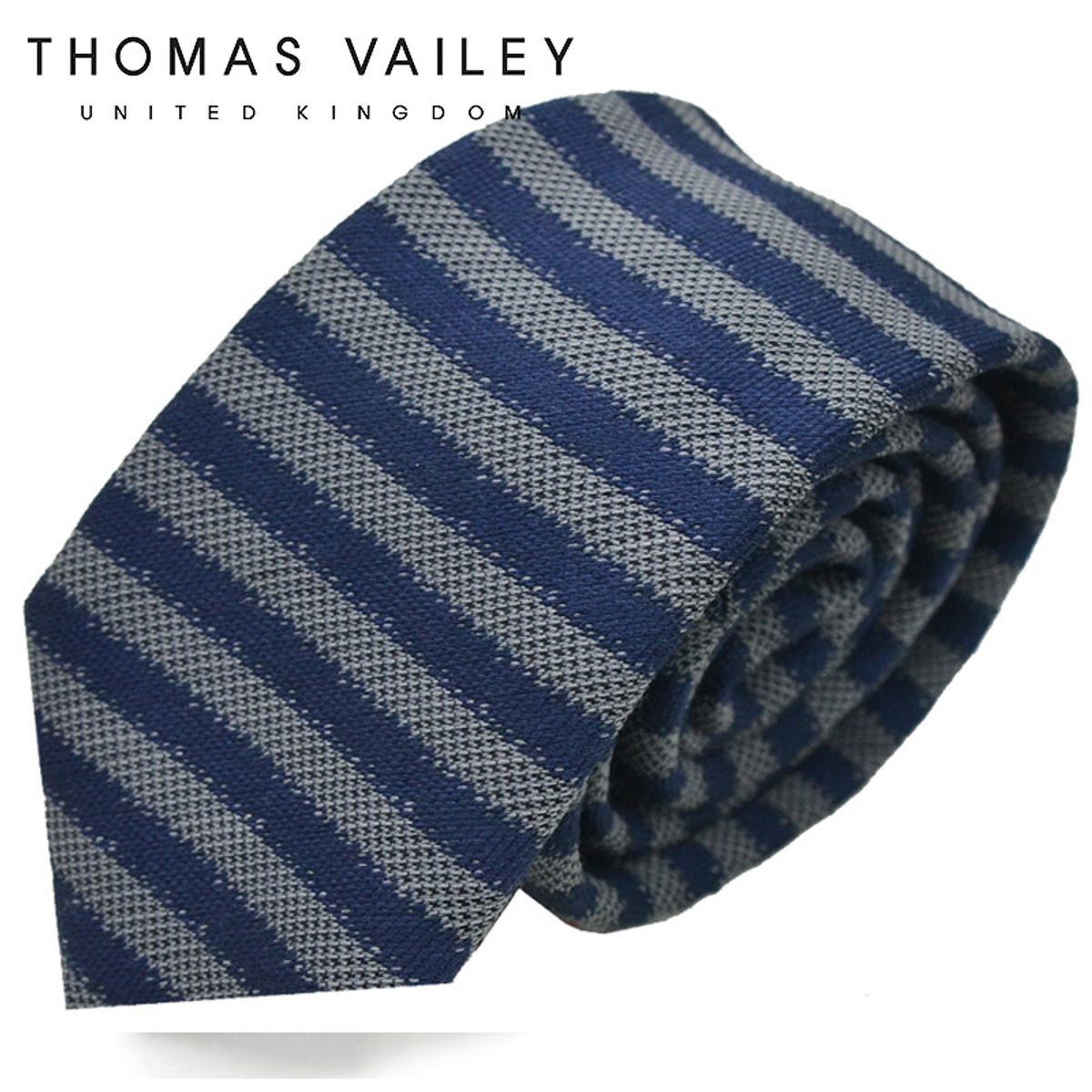 토마스 베일리(THOMAS VAILEY) 실크넥타이-올리비아 그레이 7cm