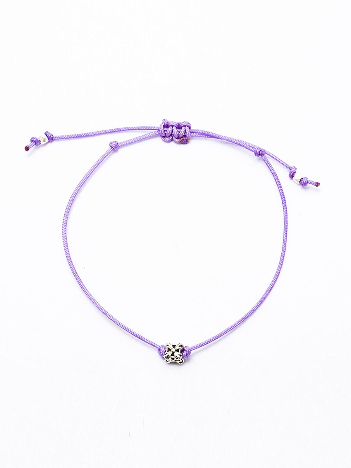 하랑(HARANG) HR 292B_Cube Pendant Fabric Bracelet (Purple)