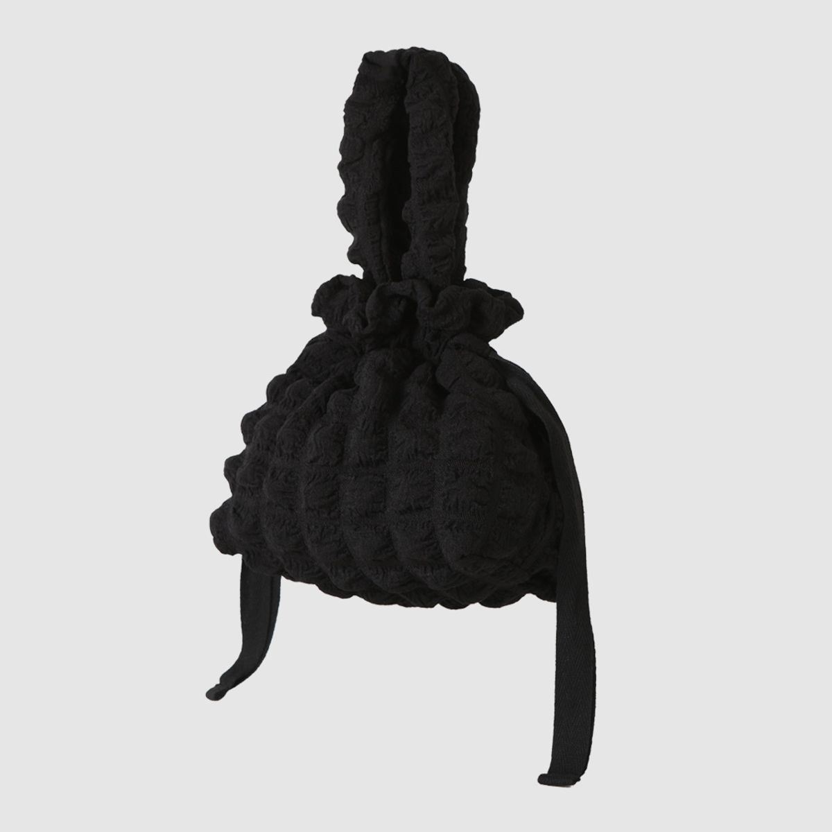 블랑블랙(BLANCBLACK) 와플 조리 보송 토트 다용도 파우치 [블랙]
