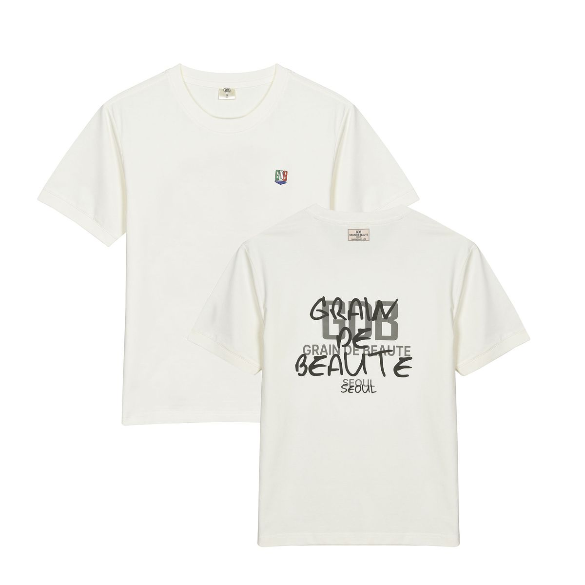 그랭드보떼(GRAIN DE BEAUTE) BACK LOGO GDB T-SHIRT 02 [BEIGE]