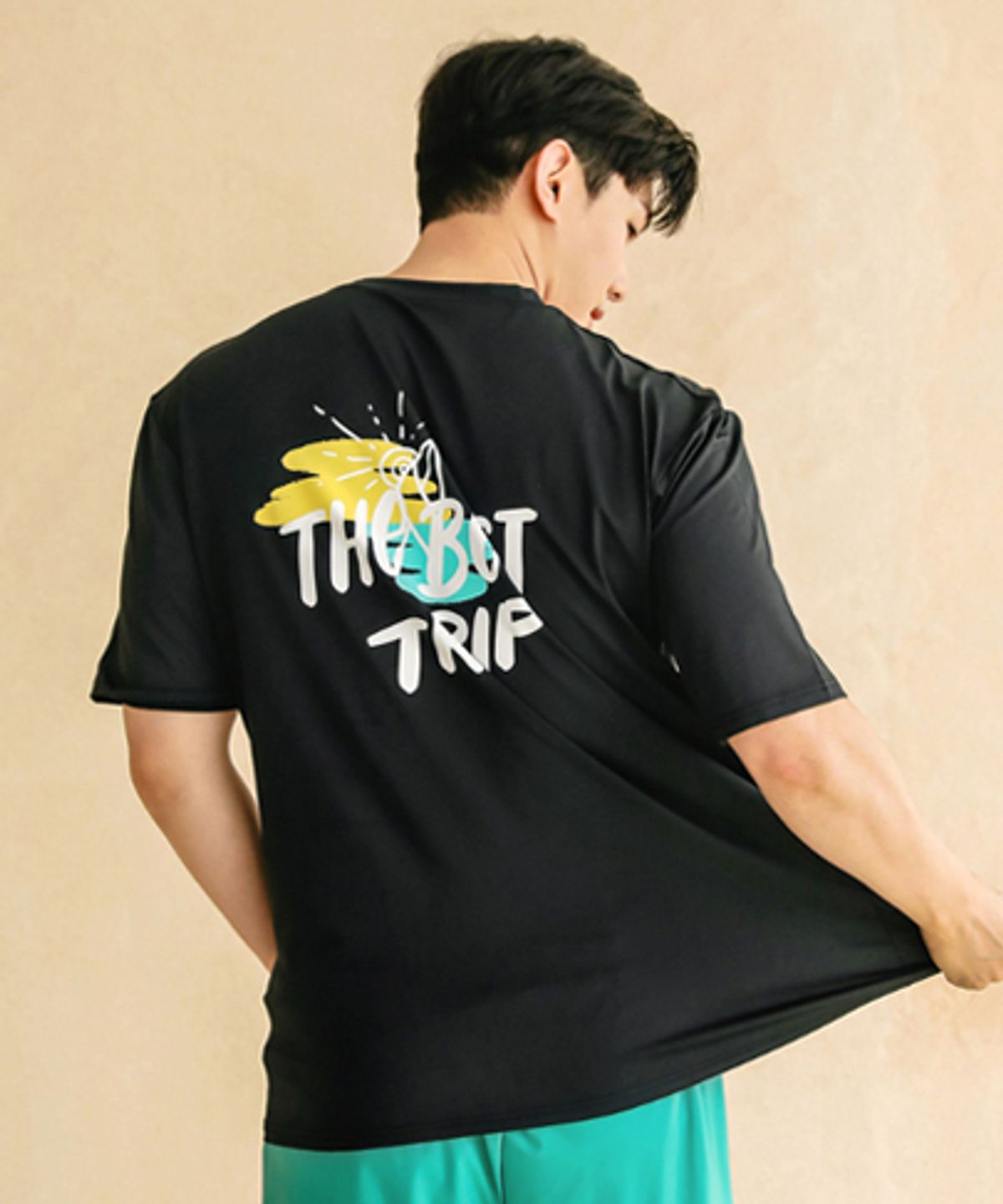 튜브트리(TUBE TREE) BEST TRIP 남성용 반팔래쉬가드 A518 블랙