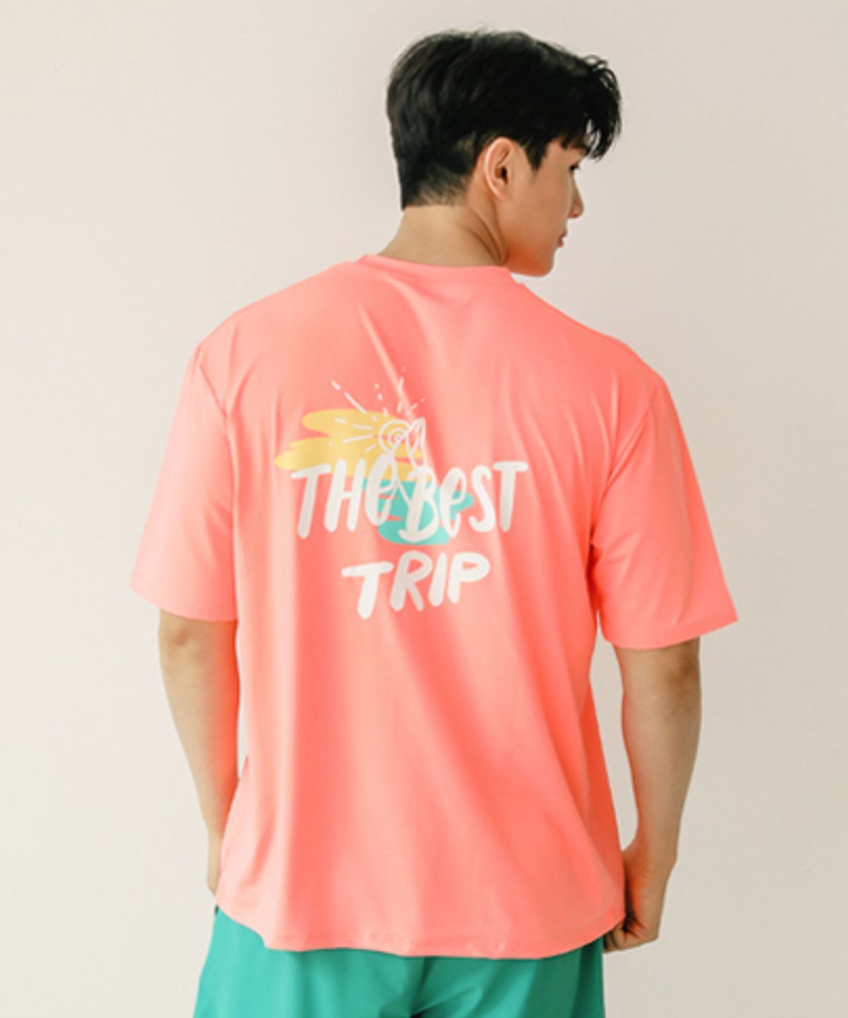 튜브트리(TUBE TREE) BEST TRIP 남성용 반팔래쉬가드 A518 피치