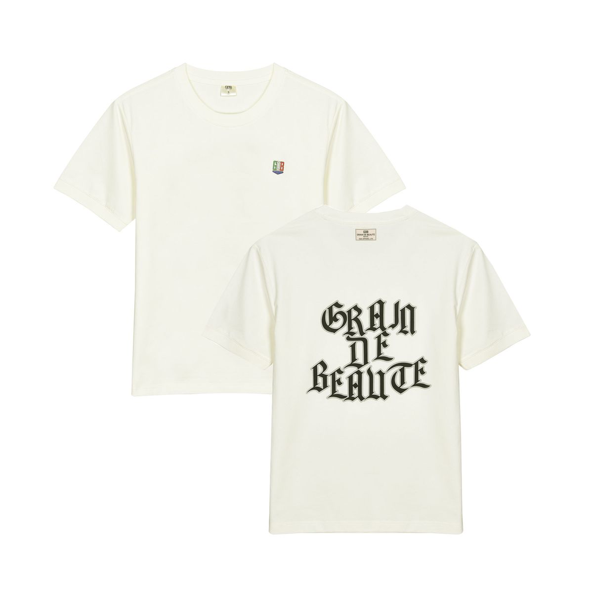 그랭드보떼(GRAIN DE BEAUTE) BACK LOGO T-SHIRT 01 [BEIGE]