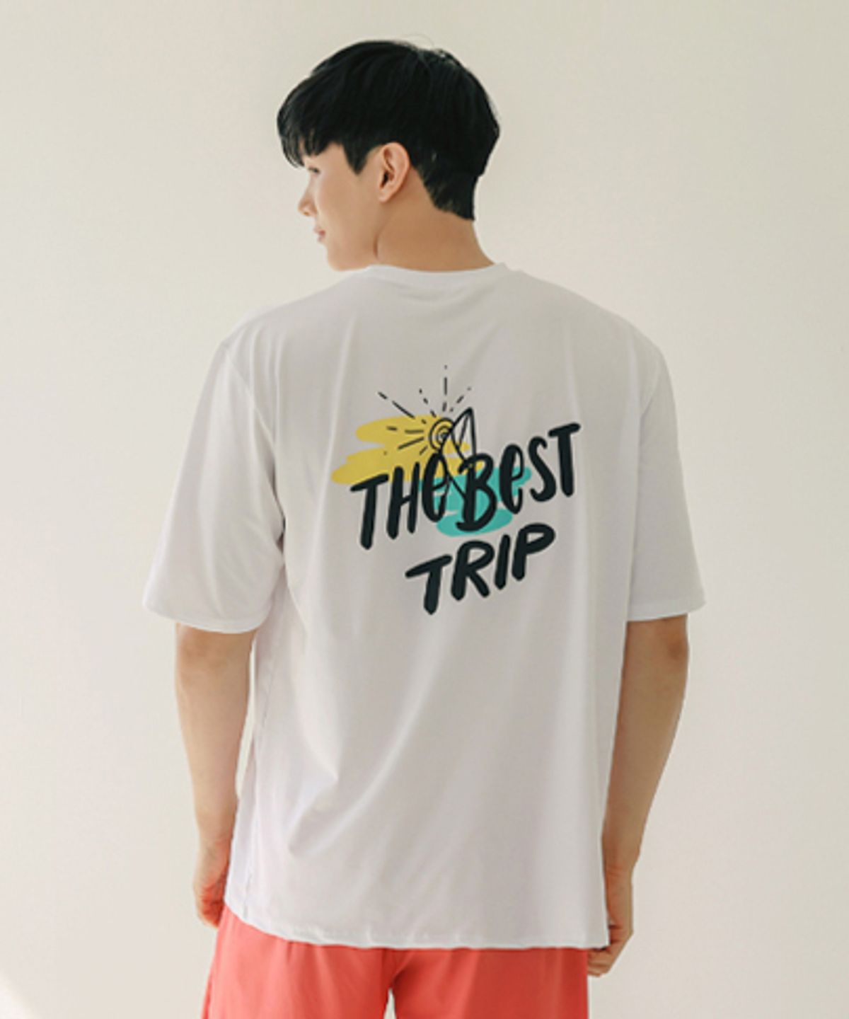 튜브트리(TUBE TREE) BEST TRIP 남성용 반팔래쉬가드 A518 화이트