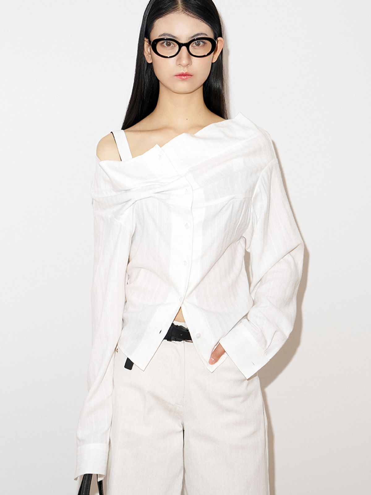 위메농(OUI MAIS NON) Openning cotton shirts