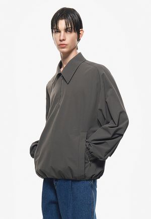 카라 집업 튜닉 그레이 ZG2TS204GY